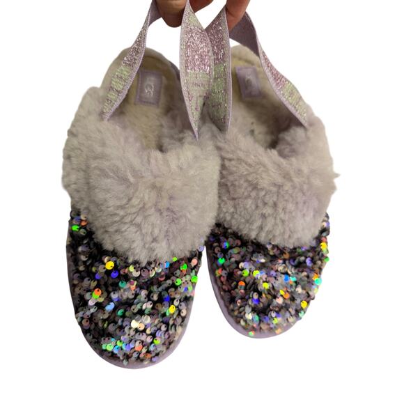 Ugg Funkette chunky sequin platform slippers sz 10 holiday festive sparkly sexy - Picture 7 of 16